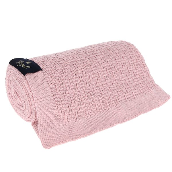 Bamboo-Cotton baby blanket pink Pony