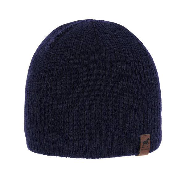 Men's winter hat navy blue Bird wool