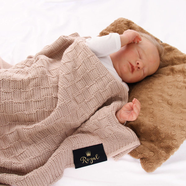 Wool baby blanket beige Elf