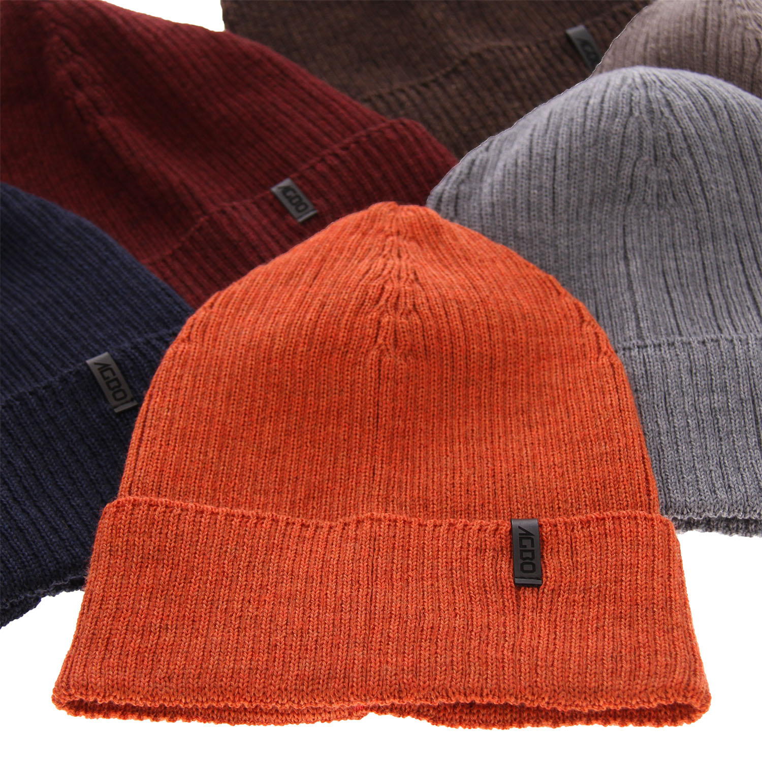 Men's winter hat red Thorin 100 extra fine merino wool AGBO