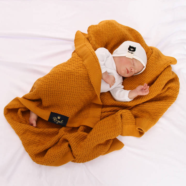 Bamboo-Cotton baby blanket honey Pony