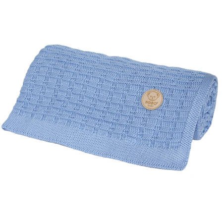 Bamboo baby blanket blue Misio