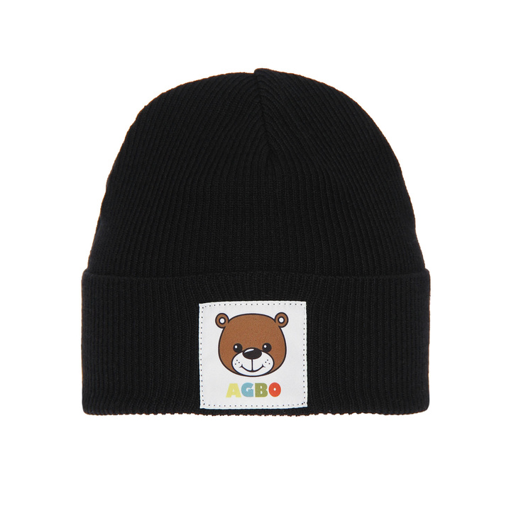 Boy's spring/ autumn hat black Kazik cotton lining