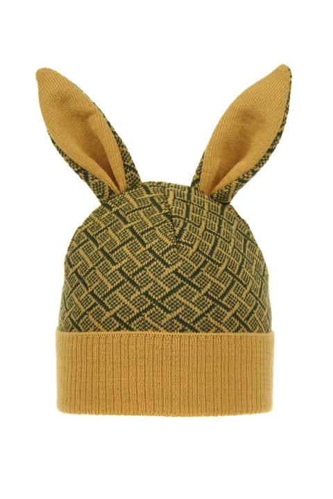 Girl's spring/ autumn hat yellow Rabbit