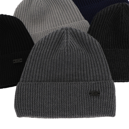 Czapka zimowa męska, zielona, 100% wełniana merino Owen