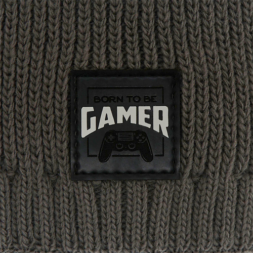 Czapka i komin dla chłopca zimowy komplet, granatowy, jeansowy Gami