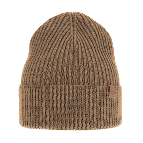 Czapka zimowa damska, camel, 100% wełniana merino Isla