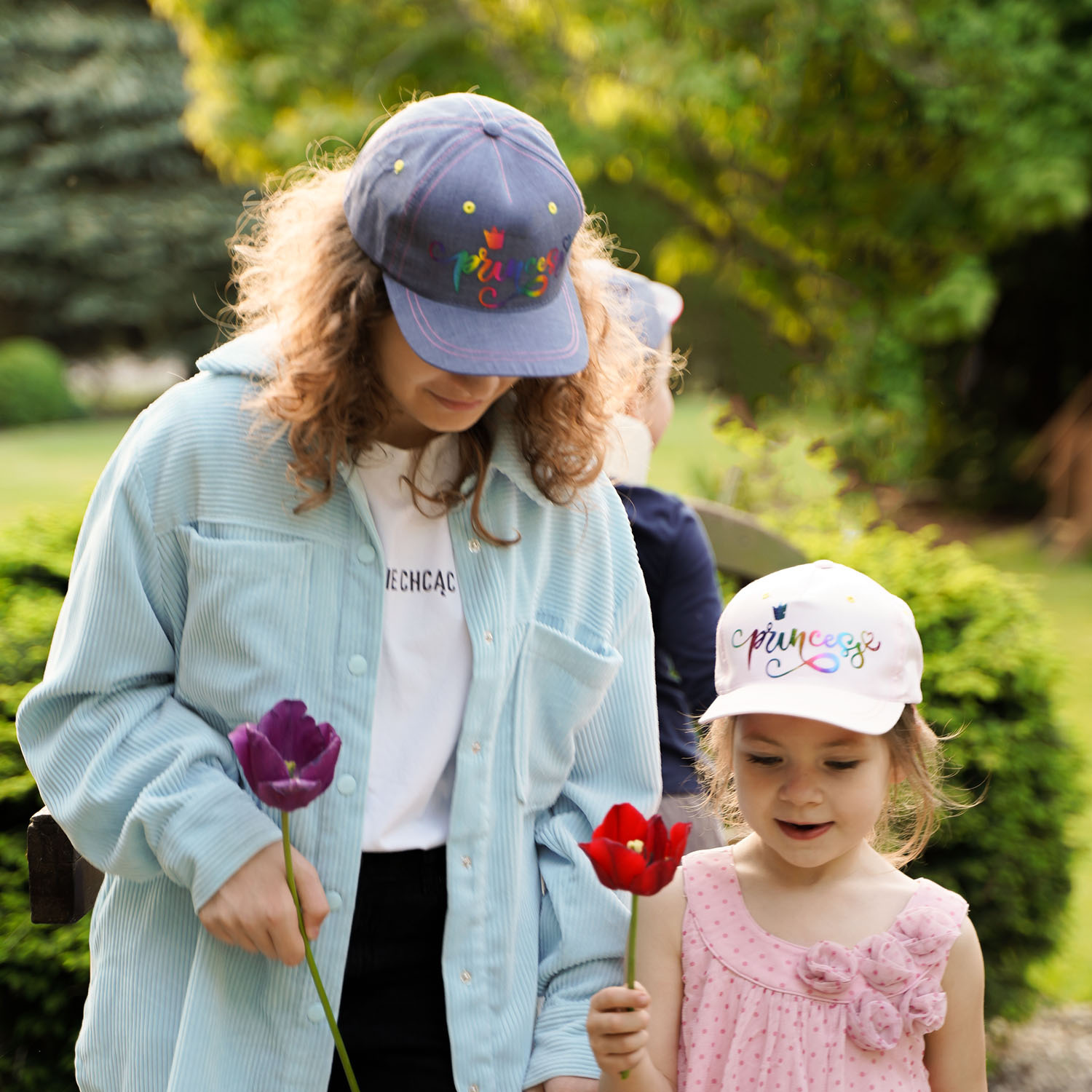 Czapka z daszkiem dla dziewczynki, ciemnoszara, bawełniana Princess