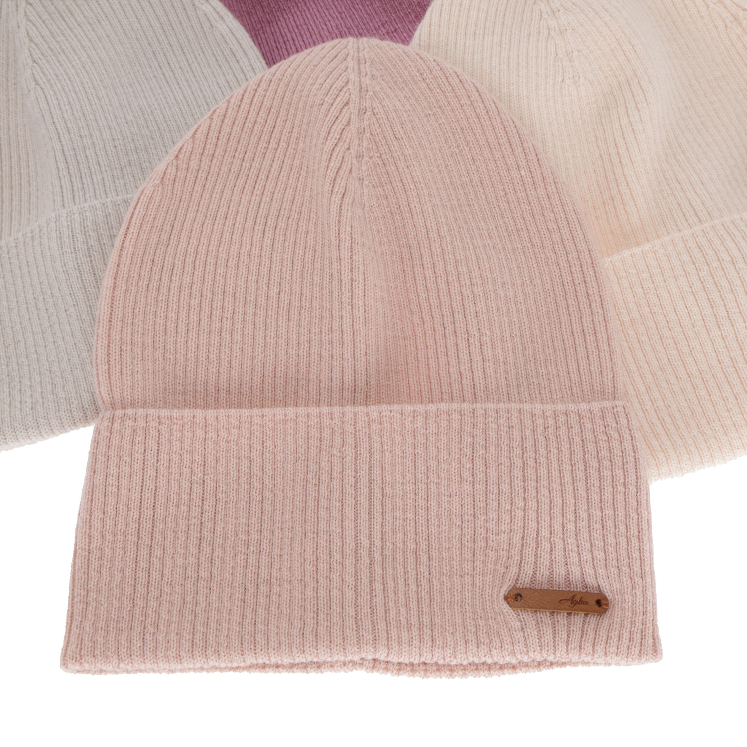 Czapka jesienna, zimowa damska, camel, 100% wełniana merino, Flerra