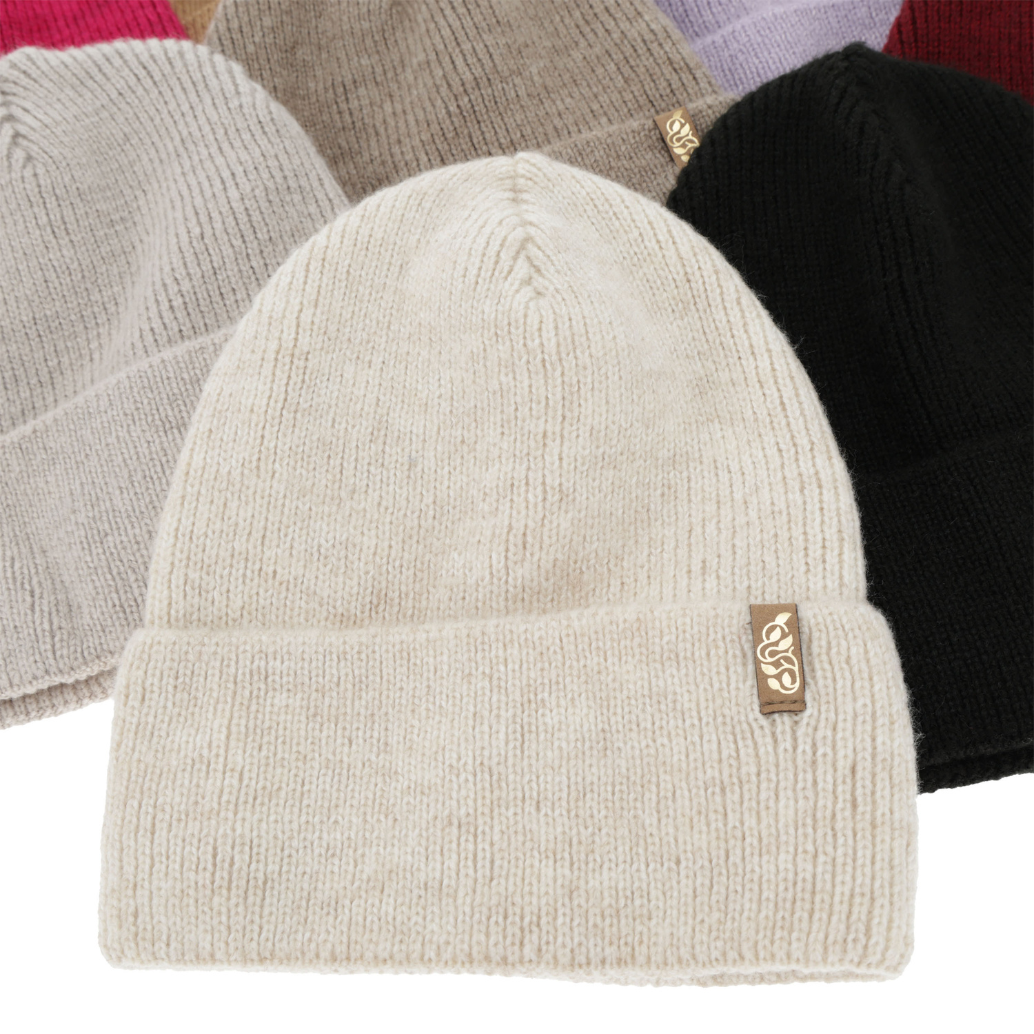 Czapka zimowa damska, camel, z wełną merino Tahoe