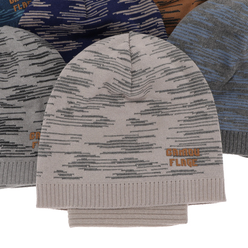 Czapka i komin dla chłopca jesienny, wiosenny komplet, z bawełną, pomarańczowy Carter