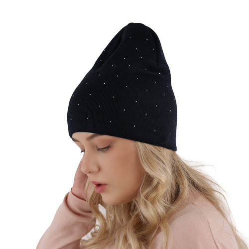 Czapka jesienna, wiosenna damska, fioletowa Grecja