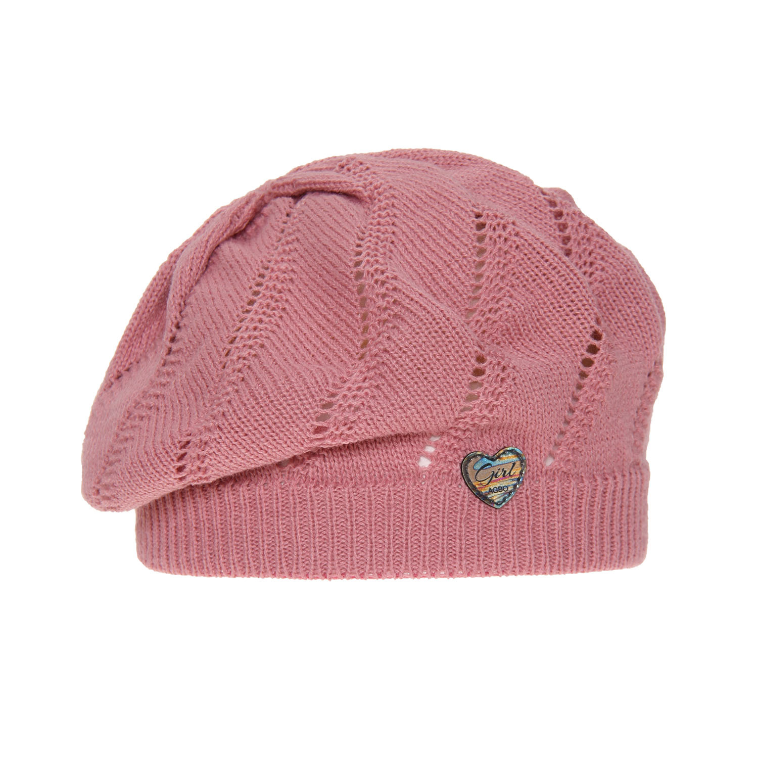 Beret dla dziewczynki jesienny, wiosenny, wrzosowy, Hilda