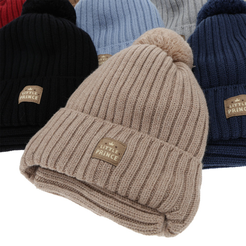 Czapka i komin dla chłopca zimowy komplet, szmaragdowy, 100% wełniany merino,  podszyty bawełną, wiązany Masil