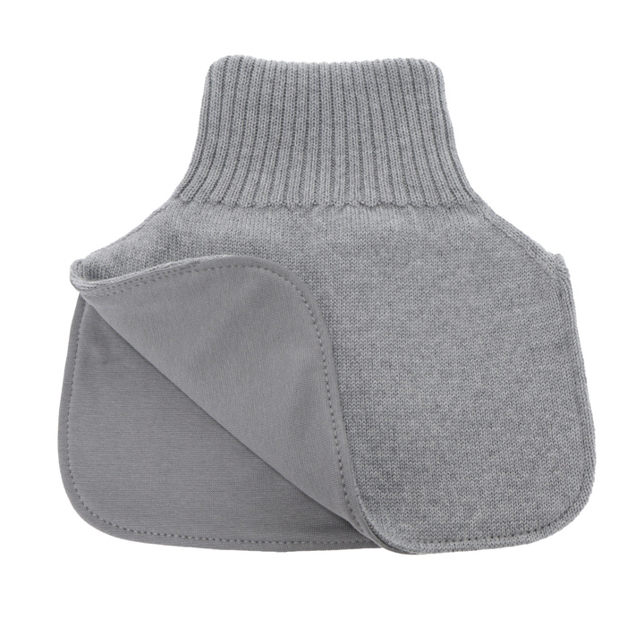 Golf zimowy dla chłopca, 100% wełniany merino, podszyty bawełną, szary Tiket