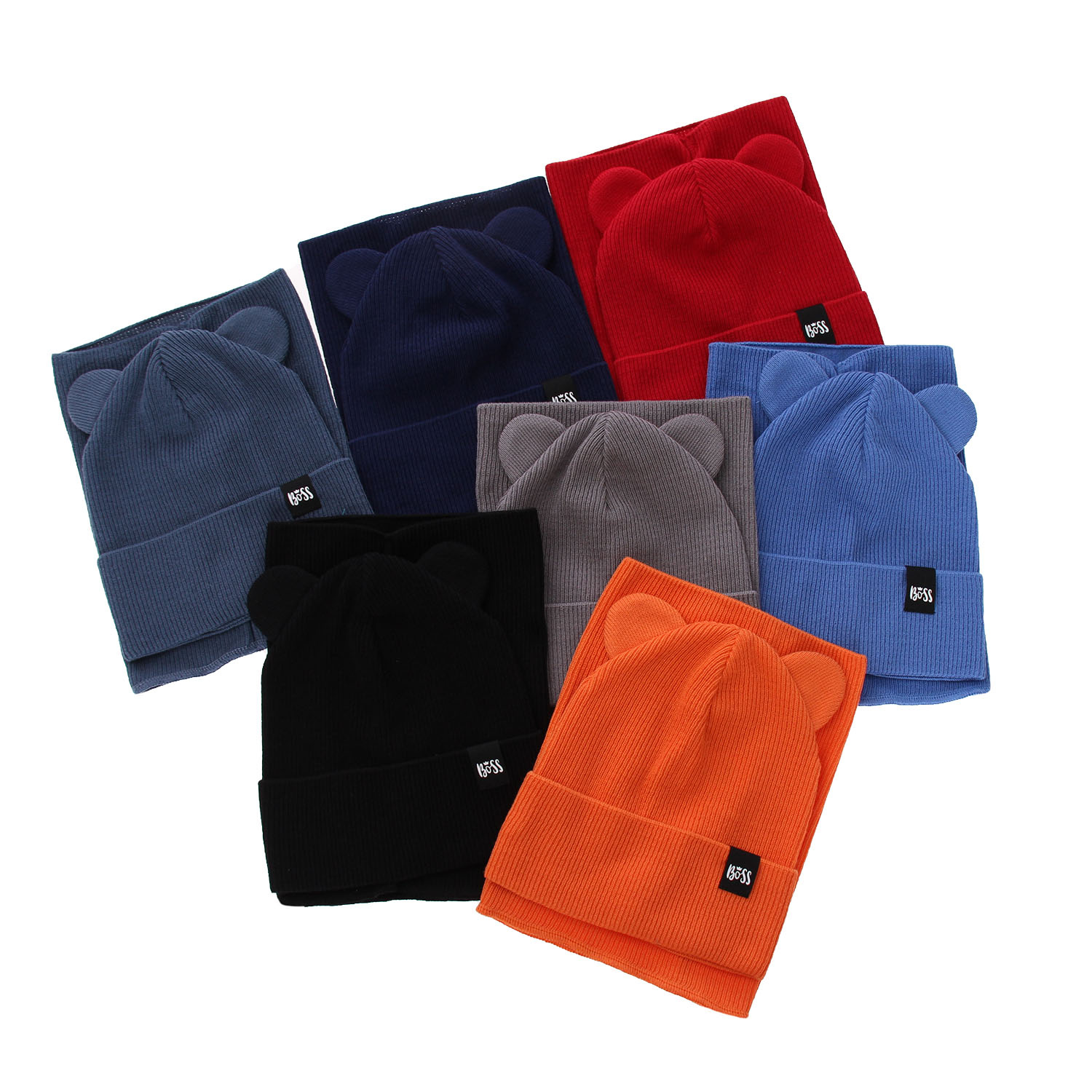 Czapka i komin dla chłopca jesienny, wiosenny komplet, z bawełną, beżowy Grajan