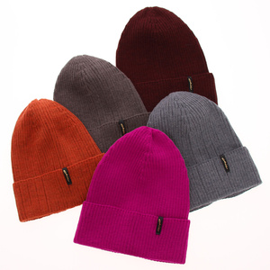 Czapka zimowa damska, brązowa, 100% wełniana merino Megan