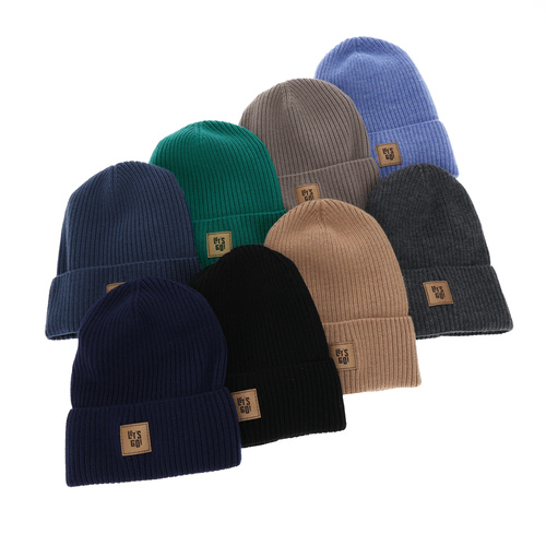 Czapka i komin dla chłopca, jesienny, wiosenny komplet brązowy 100% wełniany merino Vanto