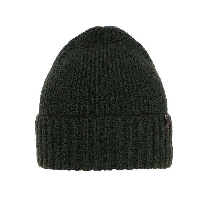 Czapka zimowa damska, khaki, z wełną merino Alvara