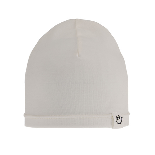 Czapka bawełniana dla dziewczynki jesienna, wiosenna, kremowa Lili