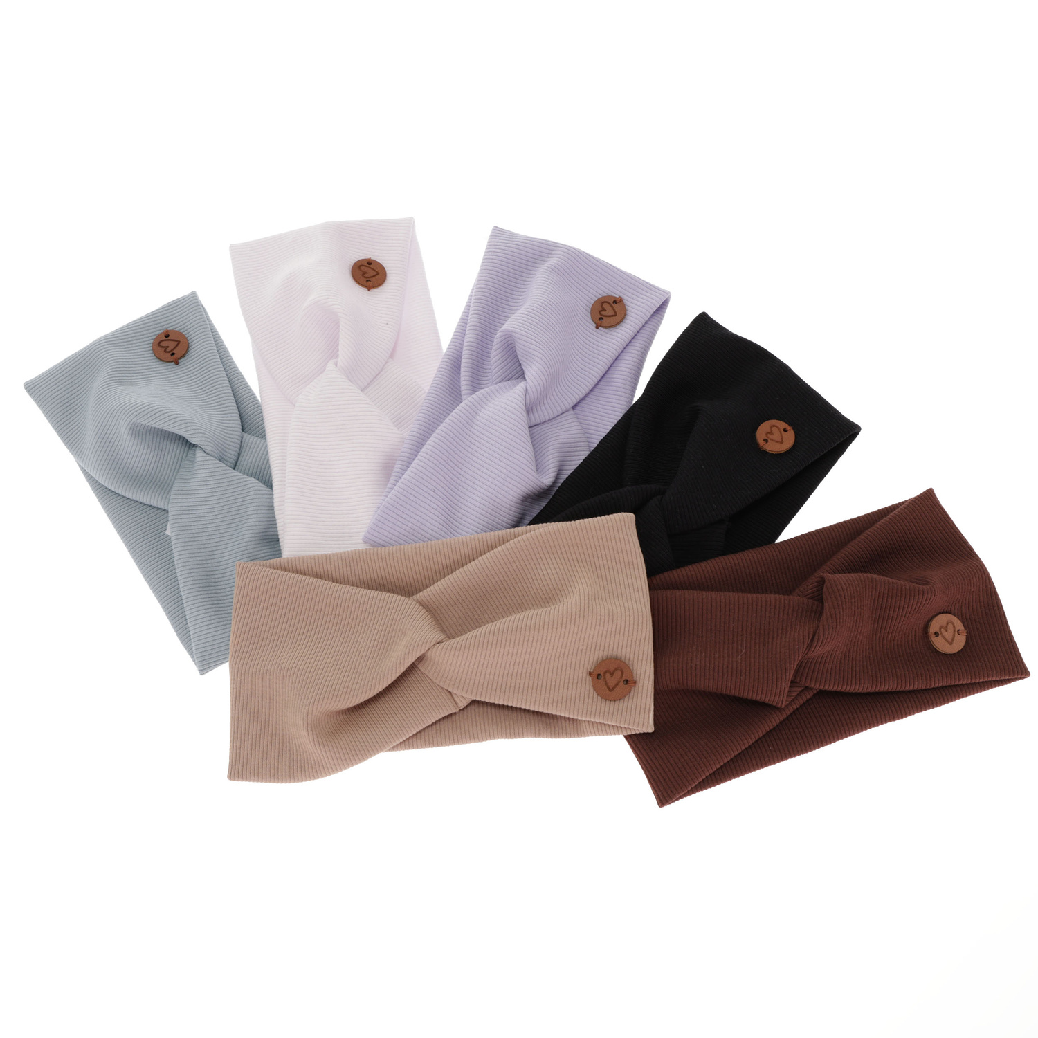 Opaska jesienna, wiosenna dla dziewczynki, beżowa, bawełniana Kasjana