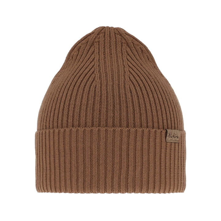 Czapka damska zimowa, jesienna, wiosenna, z bawełną, camel