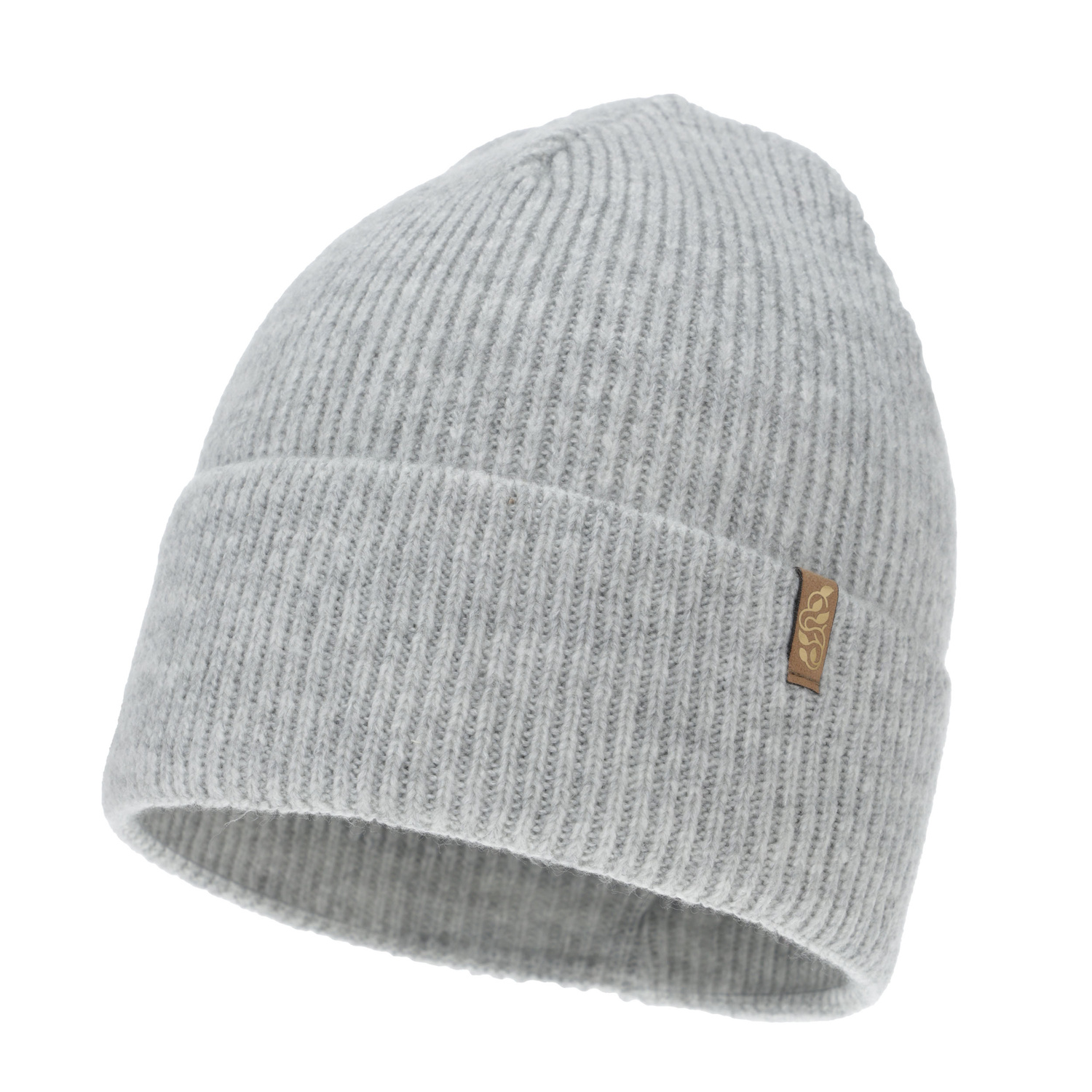 Czapka zimowa damska, szara, z wełną merino Tahoe