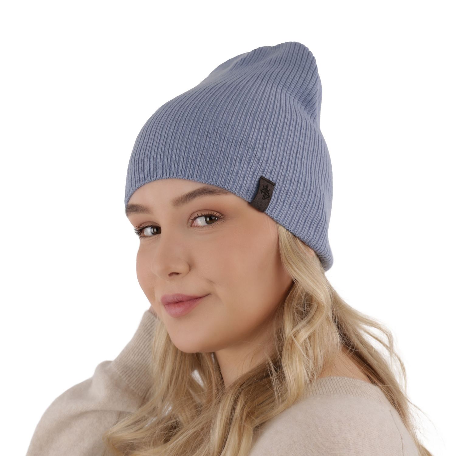 Czapka jesienna, wiosenna damska, bordowa, Merci