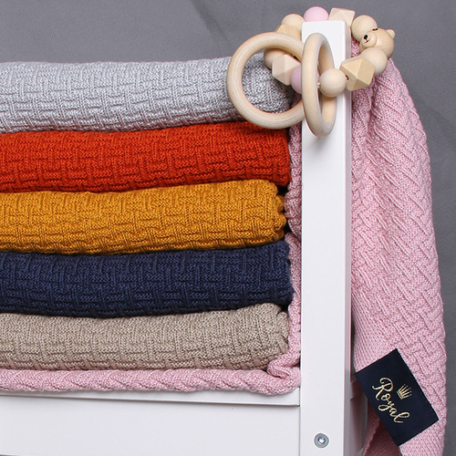 Kocyk bambusowo-bawełniany dla dziecka, niemowlaka, szary, delikatny Pony