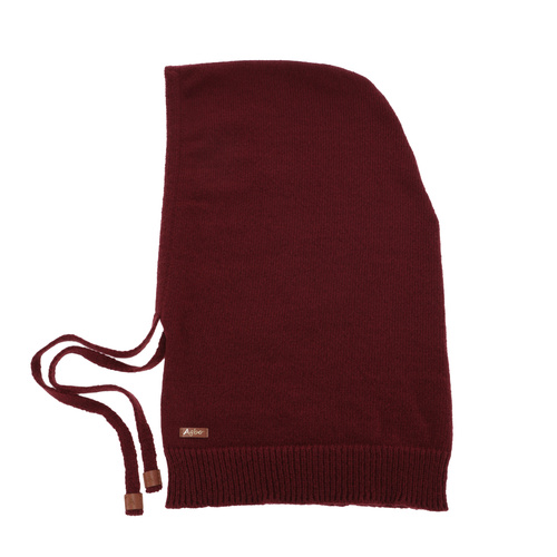 Kominiarka zimowa damska, bordowa, z wełną merino, Elizabeth