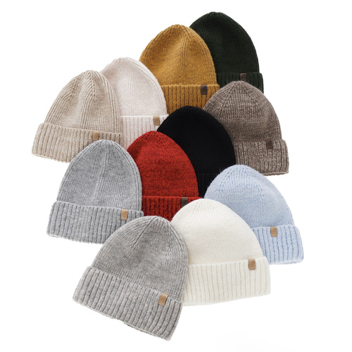 Czapka zimowa damska, khaki, z wełną merino Alvara