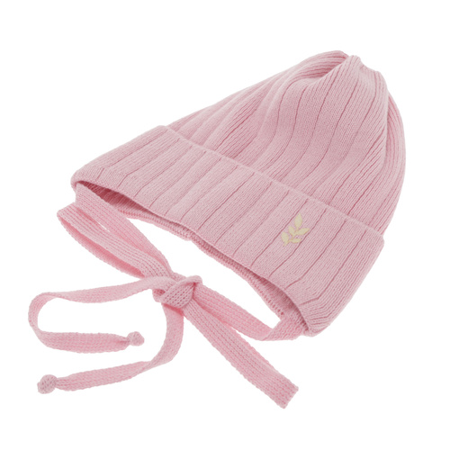 Czapka jesienna, wiosenna dla dziewczynki, różowa, 100% bawełniana, Zanetta