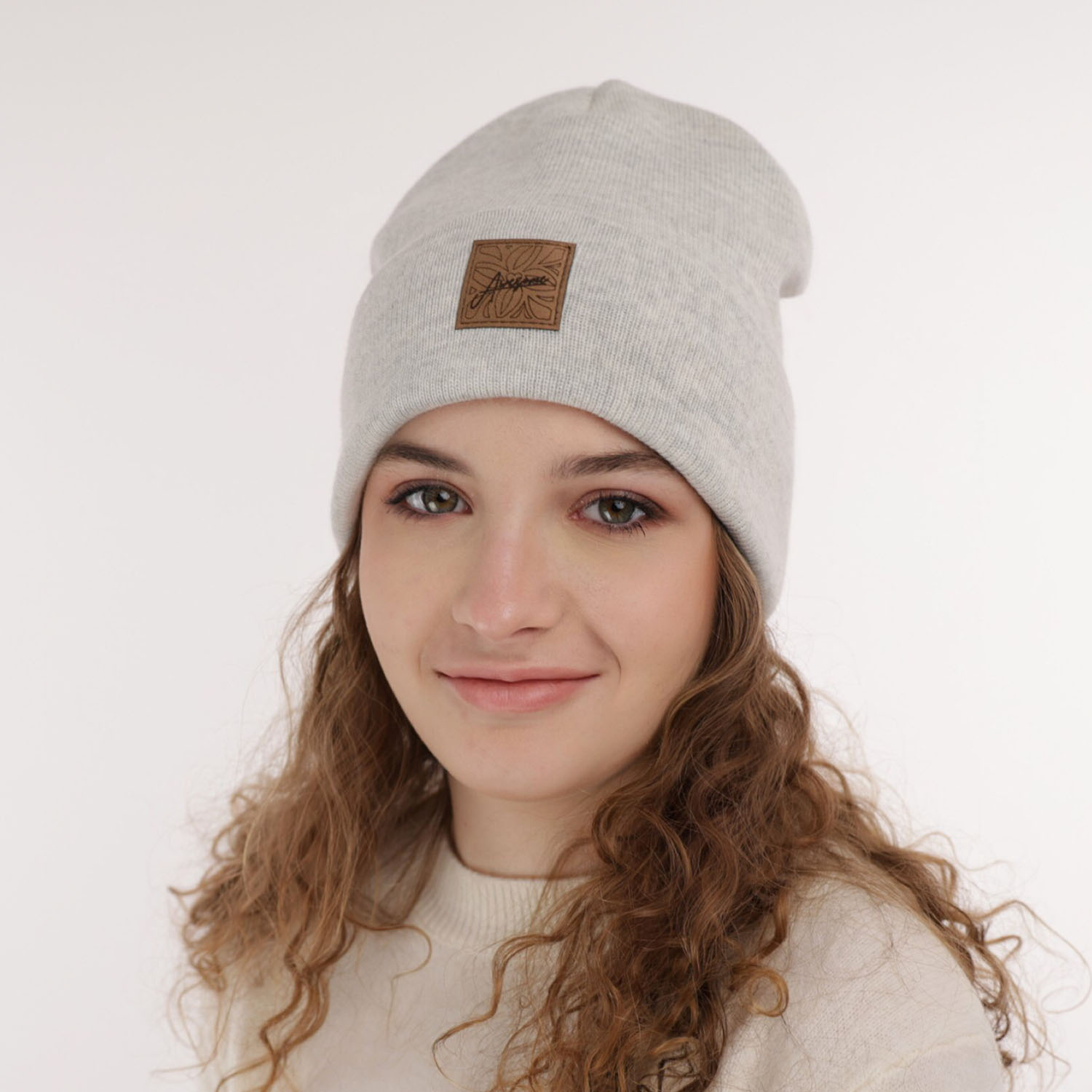 Czapka zimowa dla dziewczynki, camel, Bellona