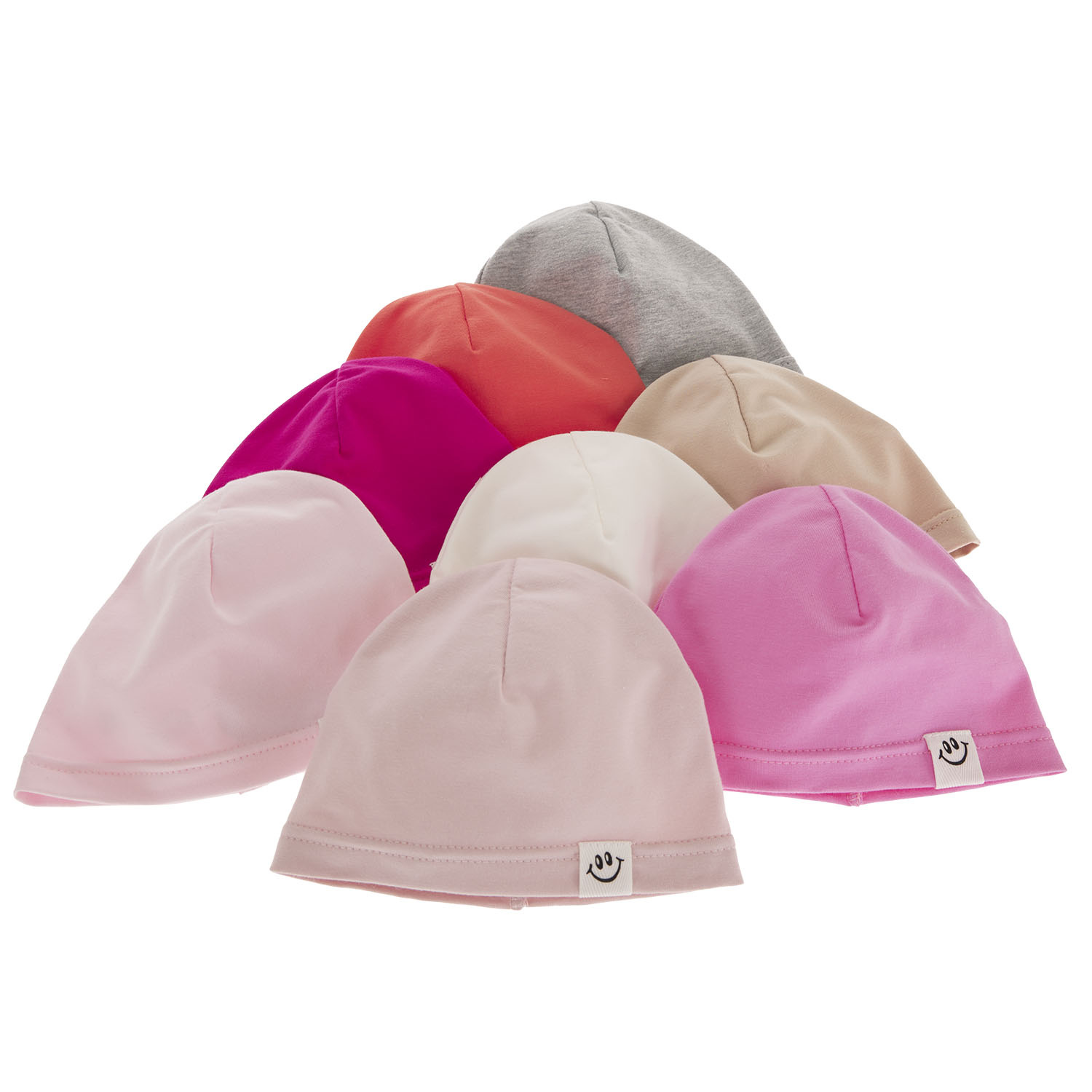 Czapka bawełniana dla dziewczynki jesienna, wiosenna, kremowa Lili