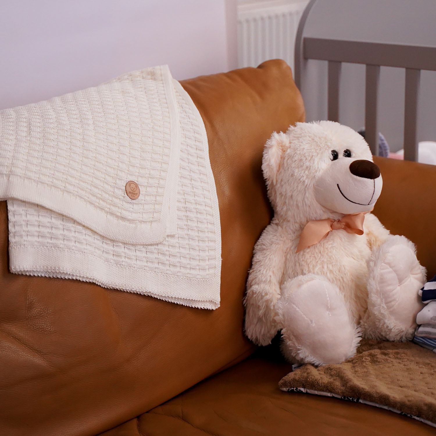 Kocyk bambusowy dla dziecka, niemowlaka, szary, delikatny Misio