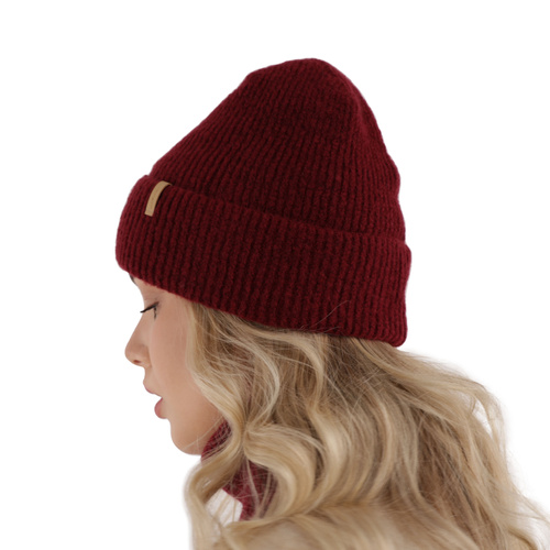 Czapka i komin dla dziewczynki zimowy komplet, biały Edila