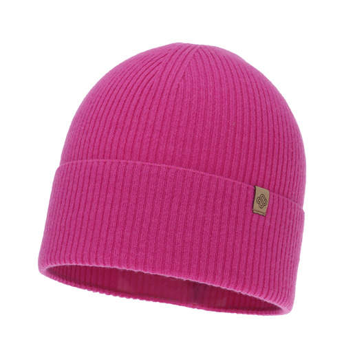 Czapka jesienna, zimowa damska, różowa, wełna merino z kaszmirem, Alineta