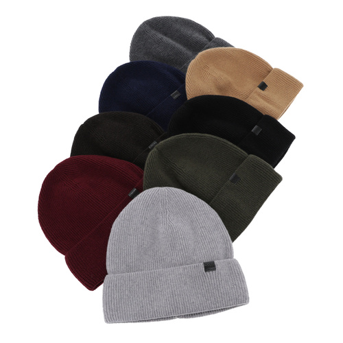 Czapka zimowa męska, khaki, wełna merino z kaszmirem, Arwen