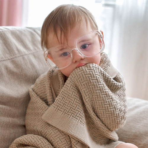 Kocyk bambusowo-bawełniany dla dziecka, niemowlaka, szary, delikatny Pony