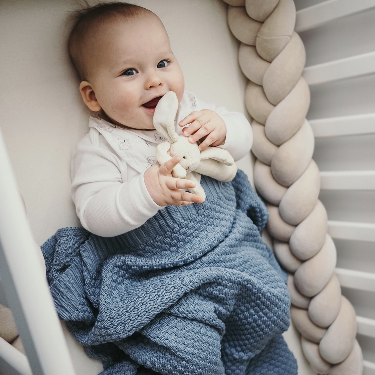 Kocyk bambusowy dla dziecka, niemowlaka, kremowy, delikatny Royal