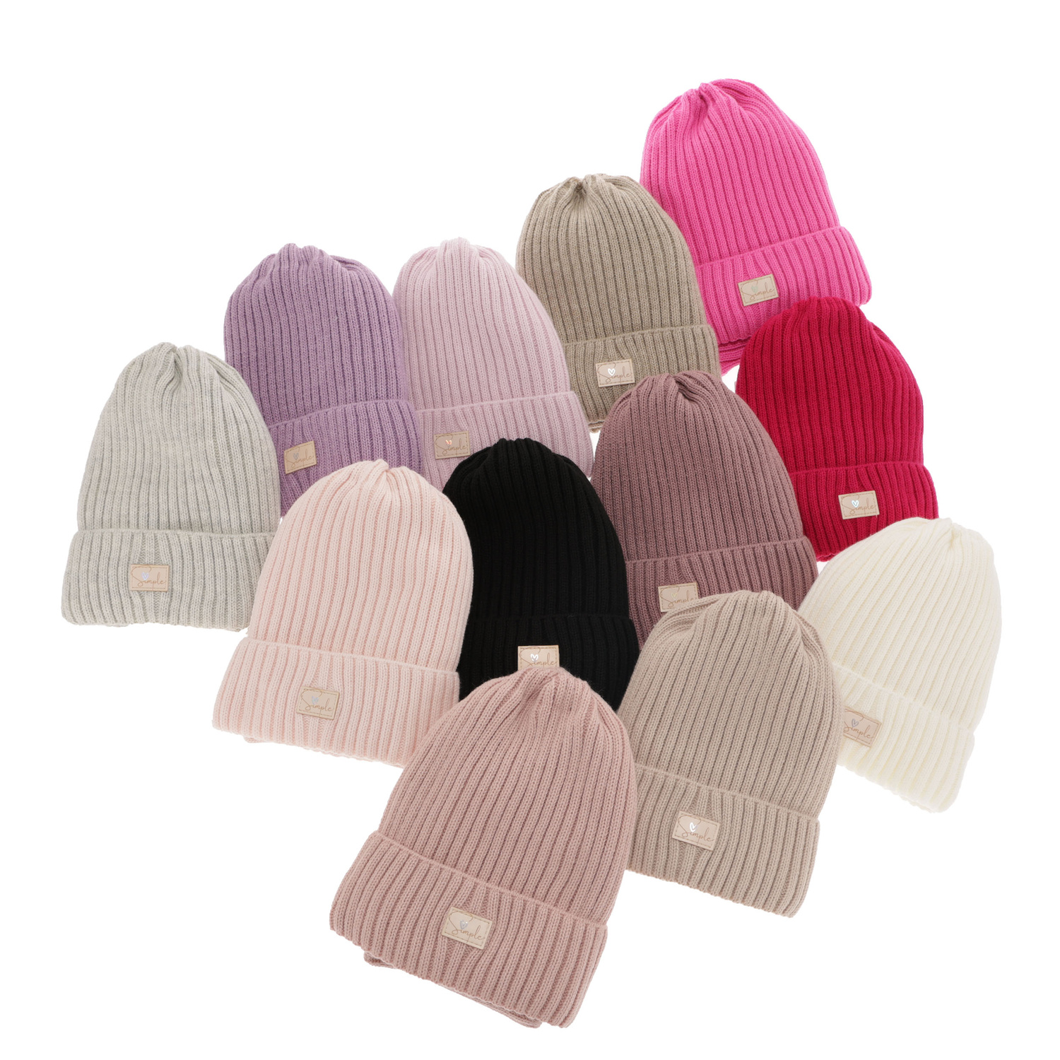 Czapka i komin dla dziewczynki zimowy komplet, liliowy Tampa