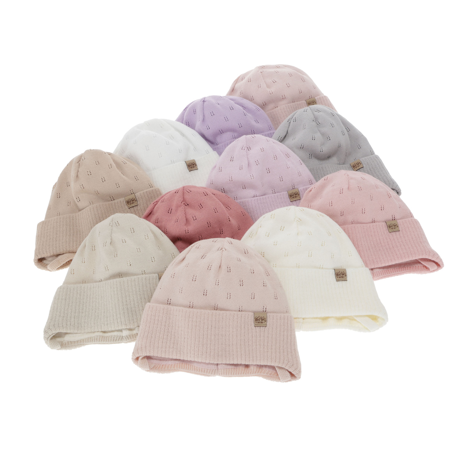 Czapka jesienna, wiosenna dla dziewczynki, liliowa, wiązana, Froya