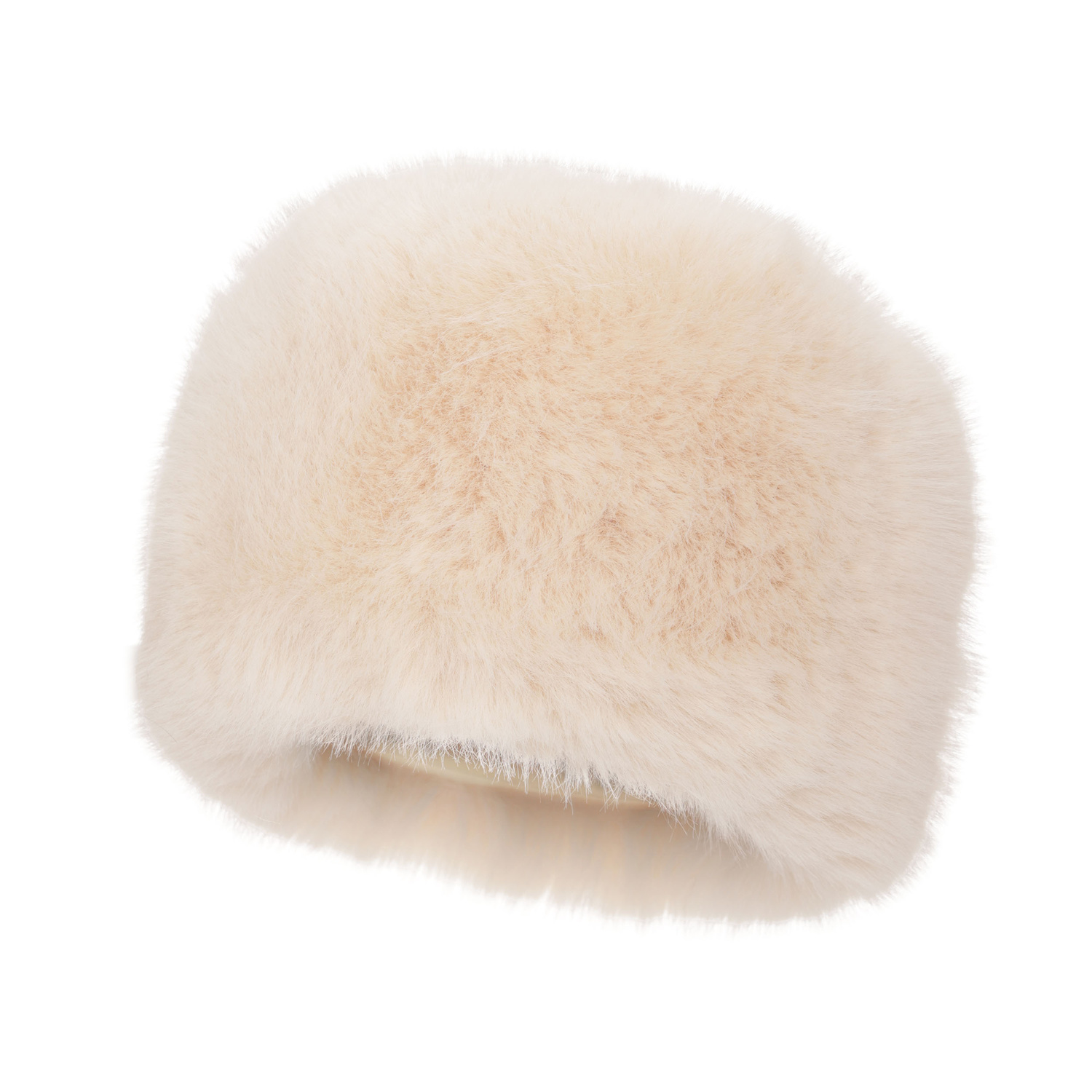 Czapka zimowa damska, podszyta polarem z wełny merino, kremowa Holly