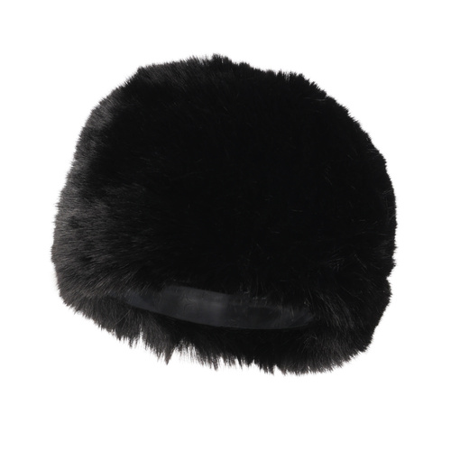 Czapka zimowa damska, podszyta polarem z wełny merino, czarna Holly