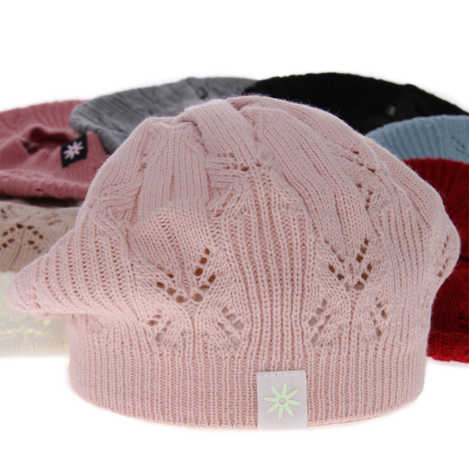 Beret dla dziewczynki jesienny, wiosenny, różowy, Marcela