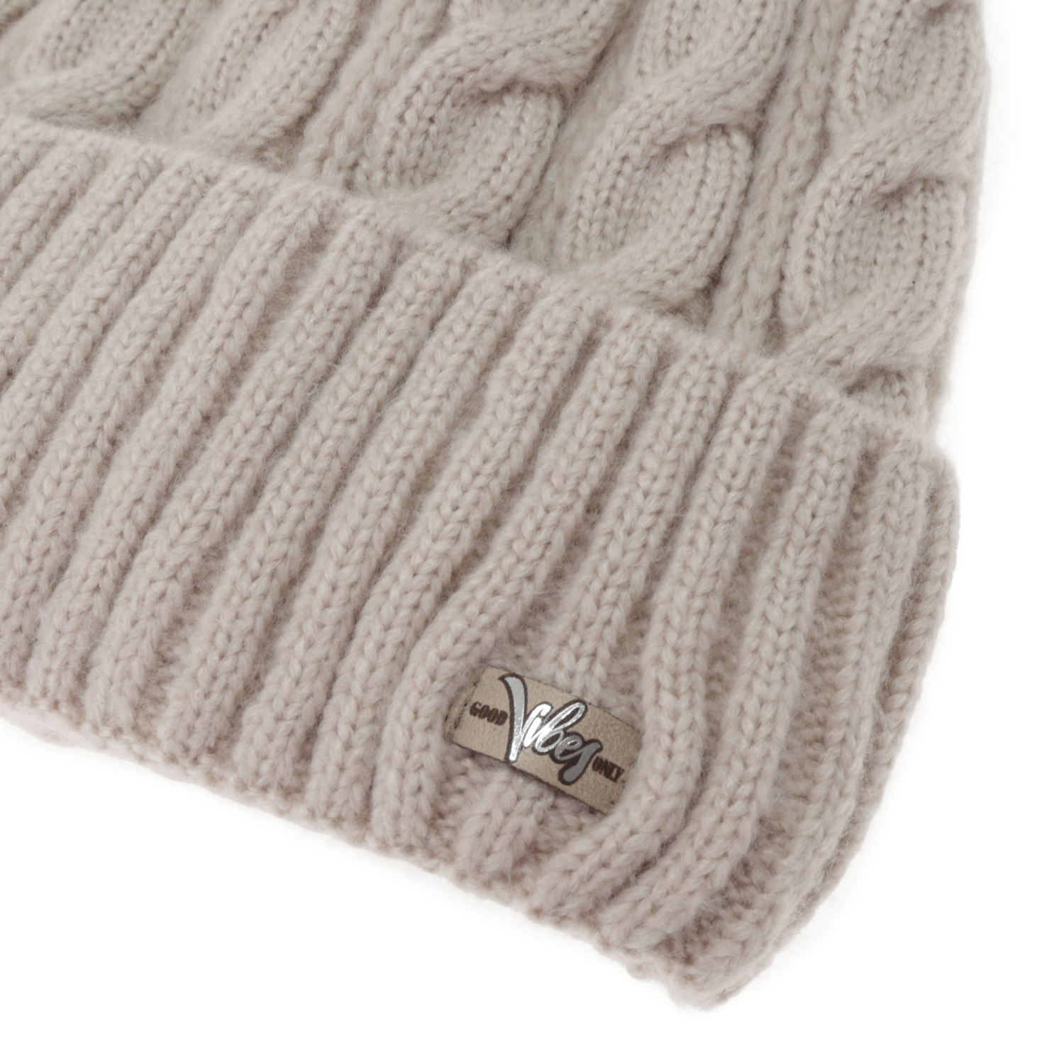 Czapka i szalik damski, zimowy komplet, szary, Lunetta