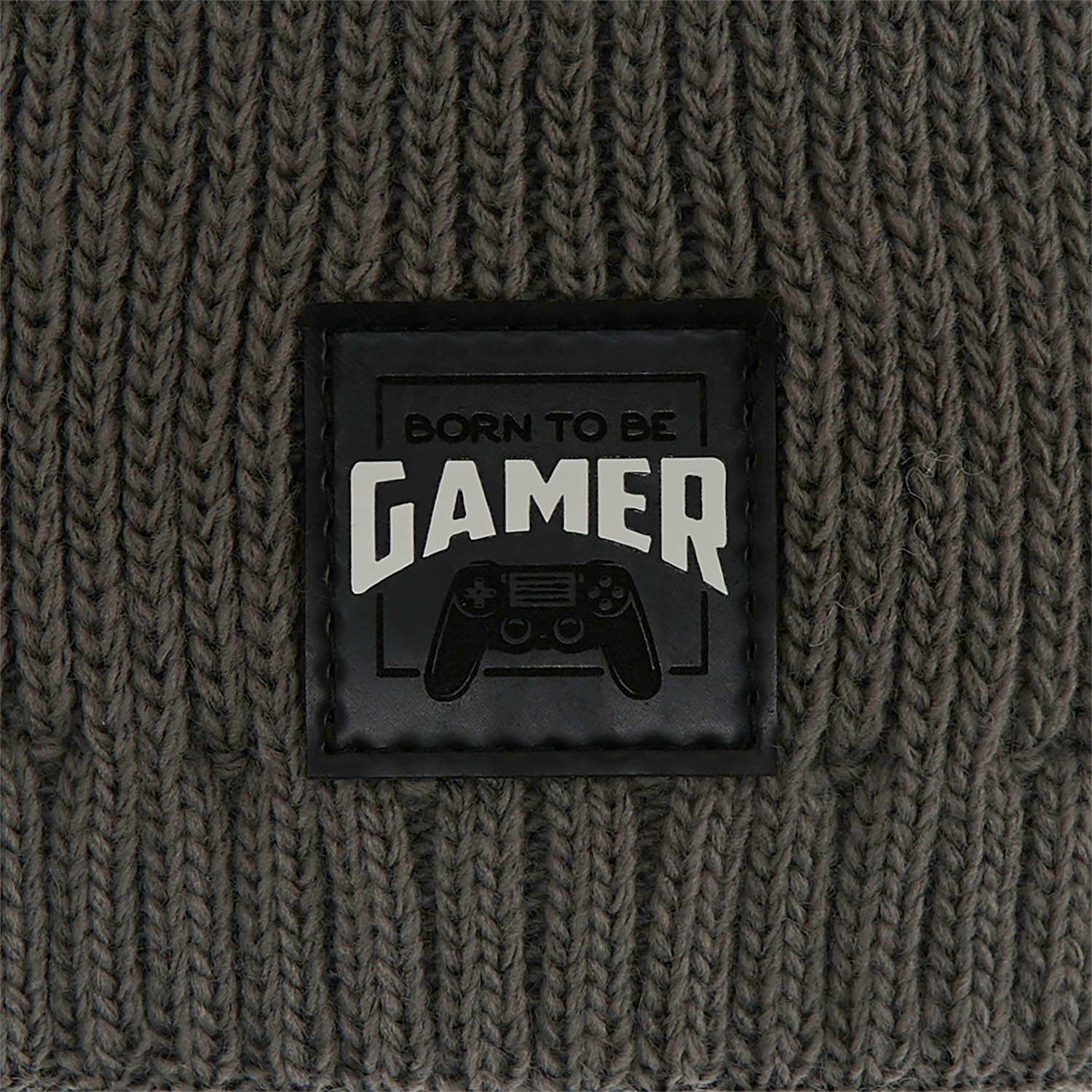 Czapka i komin dla chłopca zimowy komplet, granatowy, jeansowy Gami