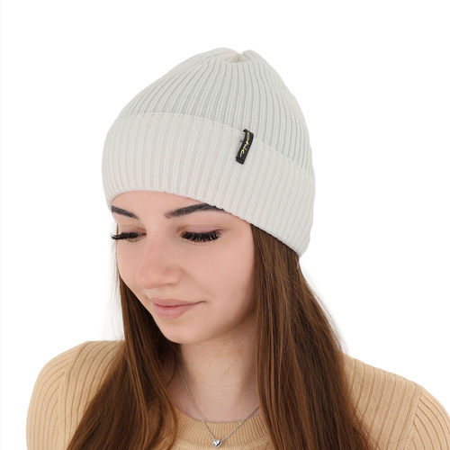 Czapka zimowa damska, bordowa, 100% wełniana merino, Megan