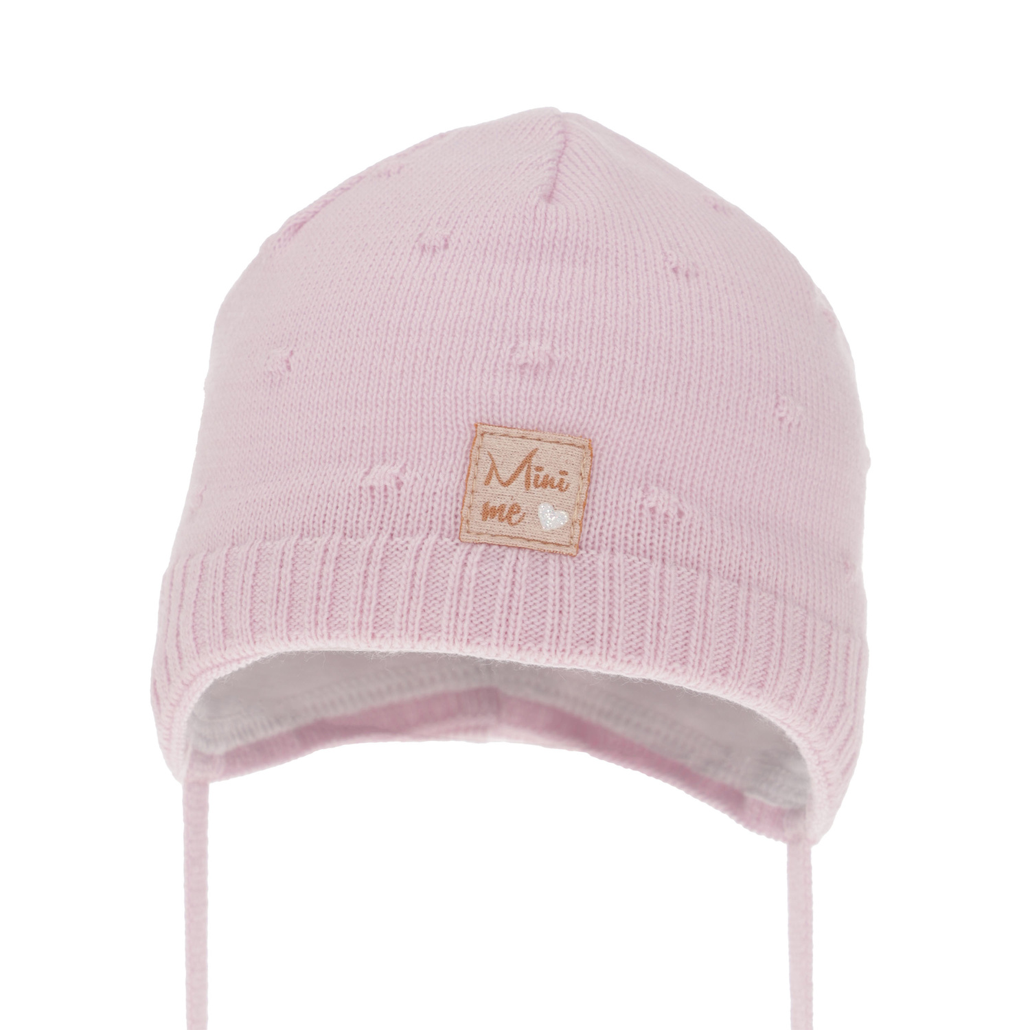 Czapka jesienna, wiosenna dla dziewczynki, liliowa, wiązana Celine