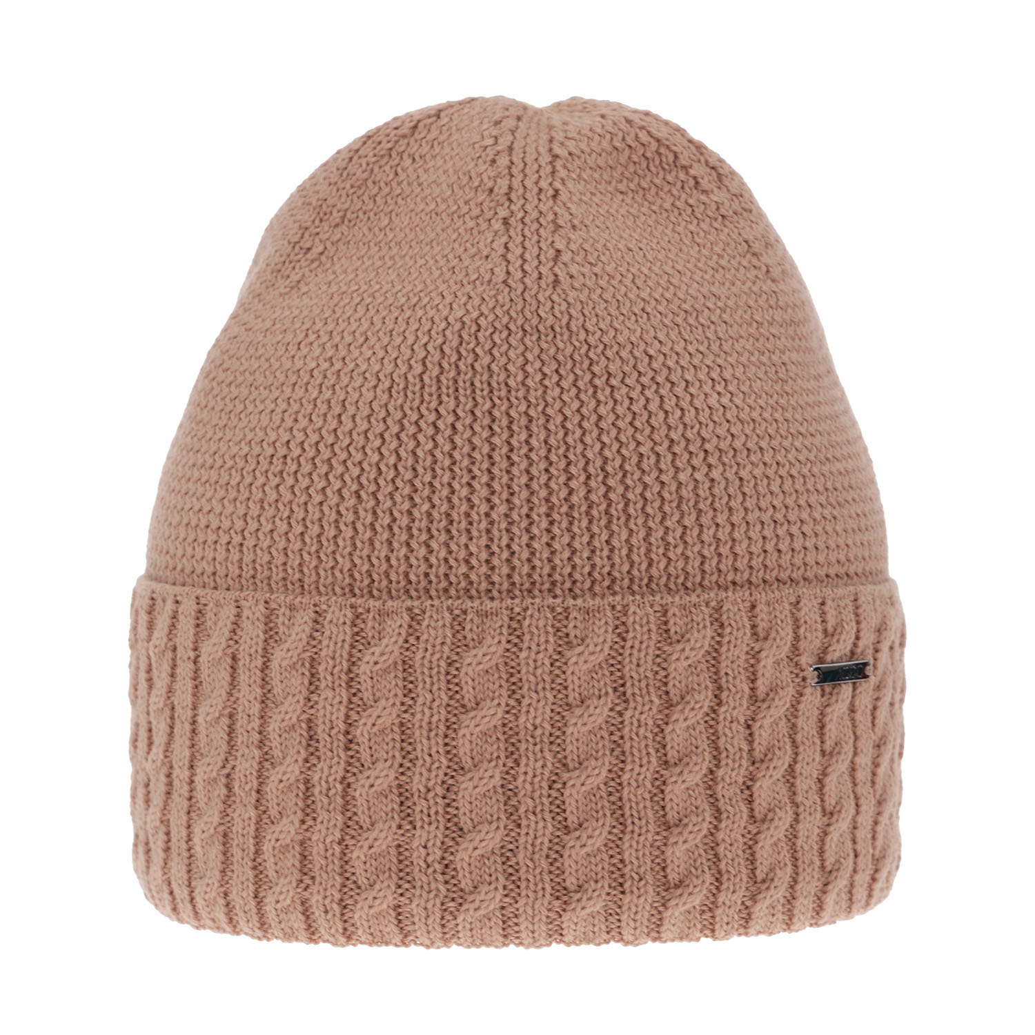 Czapka zimowa damska, różowa, z wełną merino Febe